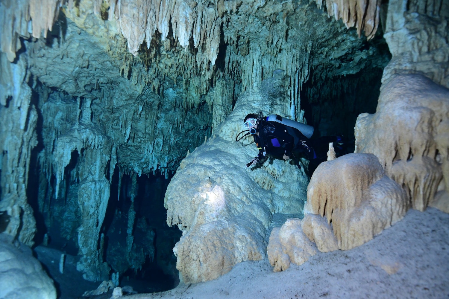 Diving Cenote Dos ojos, formations