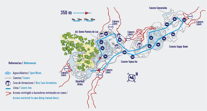 map cenote Tajma-ha